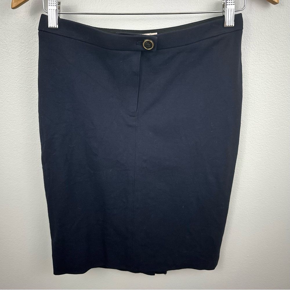 Tory Burch Navy Mini Pencil Skirt Size XS Sophisticated Classy Work Office